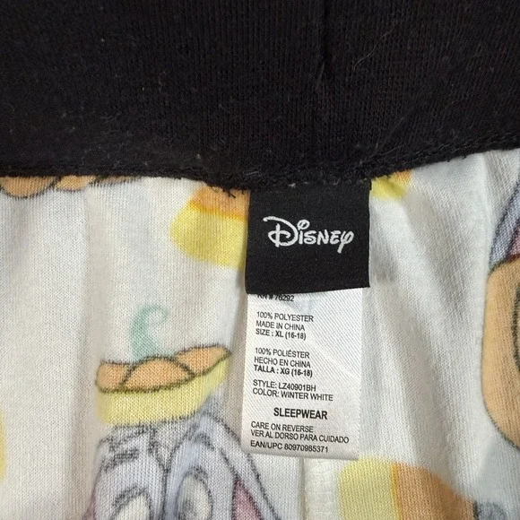 Disney Eeyore Pumpkin Candy Corn Halloween Sleepwear Jogger Pants XL Cozy‎ - Picture 2 of 6